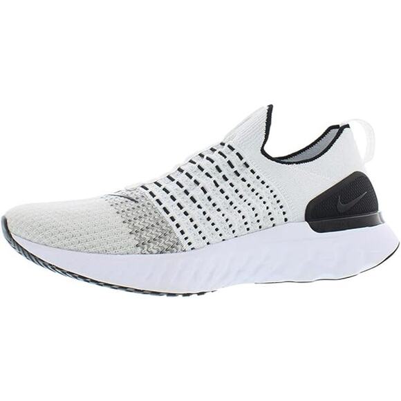 NWT Nike Men's React Phantom Run Flyknit 2 Running Shoes ,White-Size 9
